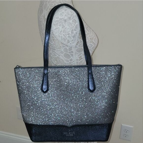 Kate Spade New York Lola Glitter Tote Large Shoulder Bag • Sold Out • NWOT - Picture 1 of 10